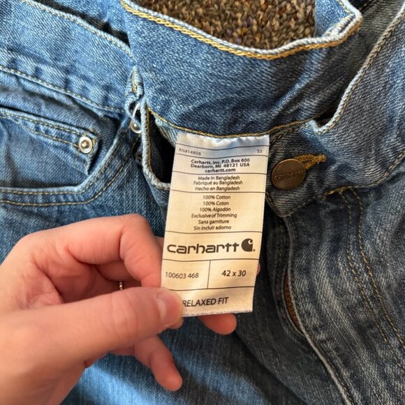 Carhartt Relaxed Fit Blue Jeans 42x30 - Picture 4 of 4